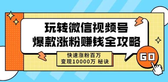 玩转微信视频号爆款涨粉赚钱全攻略，快速涨粉百万变现万元秘诀-学知网