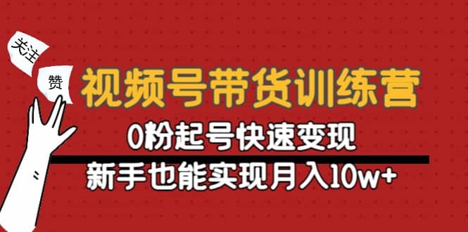 视频号带货训练营：0粉起号快速变现-学知网