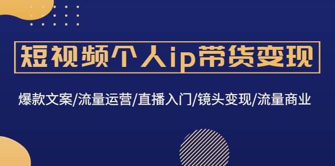 短视频个人ip带货变现：爆款文案/流量运营/直播入门/镜头变现/流量商业-学知网