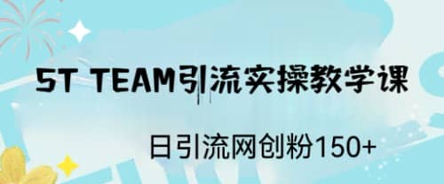 ST TEAM引流实操课，日引流网创粉100+-学知网