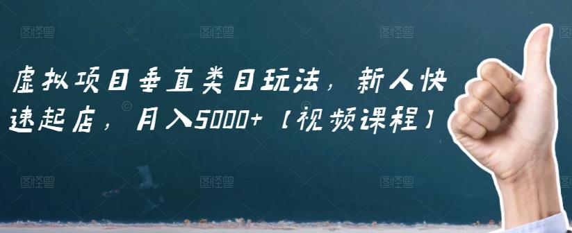 虚拟项目垂直类目玩法，新人快速起店，月入5000+【视频课程】-学知网