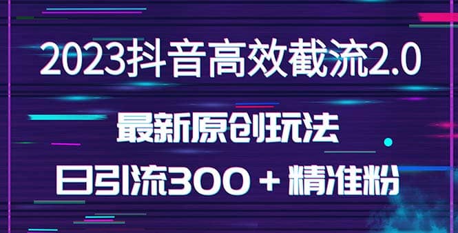 日引300＋创业粉，独家抖音高效截流2.0玩法（价值1280）-学知网