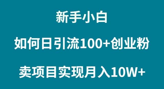 新手小白如何通过卖项目实现月入10W+-学知网