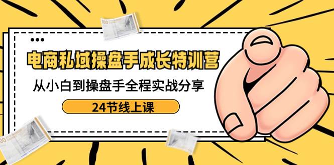 电商私域-操盘手成长特训营：从小白到操盘手全程实战分享-24节线上课-学知网