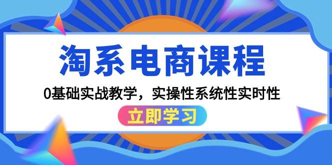 淘系电商课程，0基础实战教学，实操性系统性实时性（15节课）-学知网