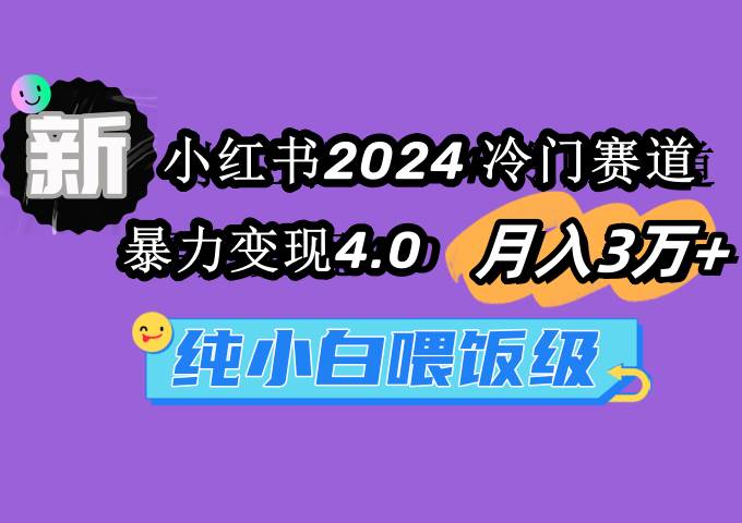 小红书2024冷门赛道 月入3万+ 暴力变现4.0 纯小白喂饭级-学知网