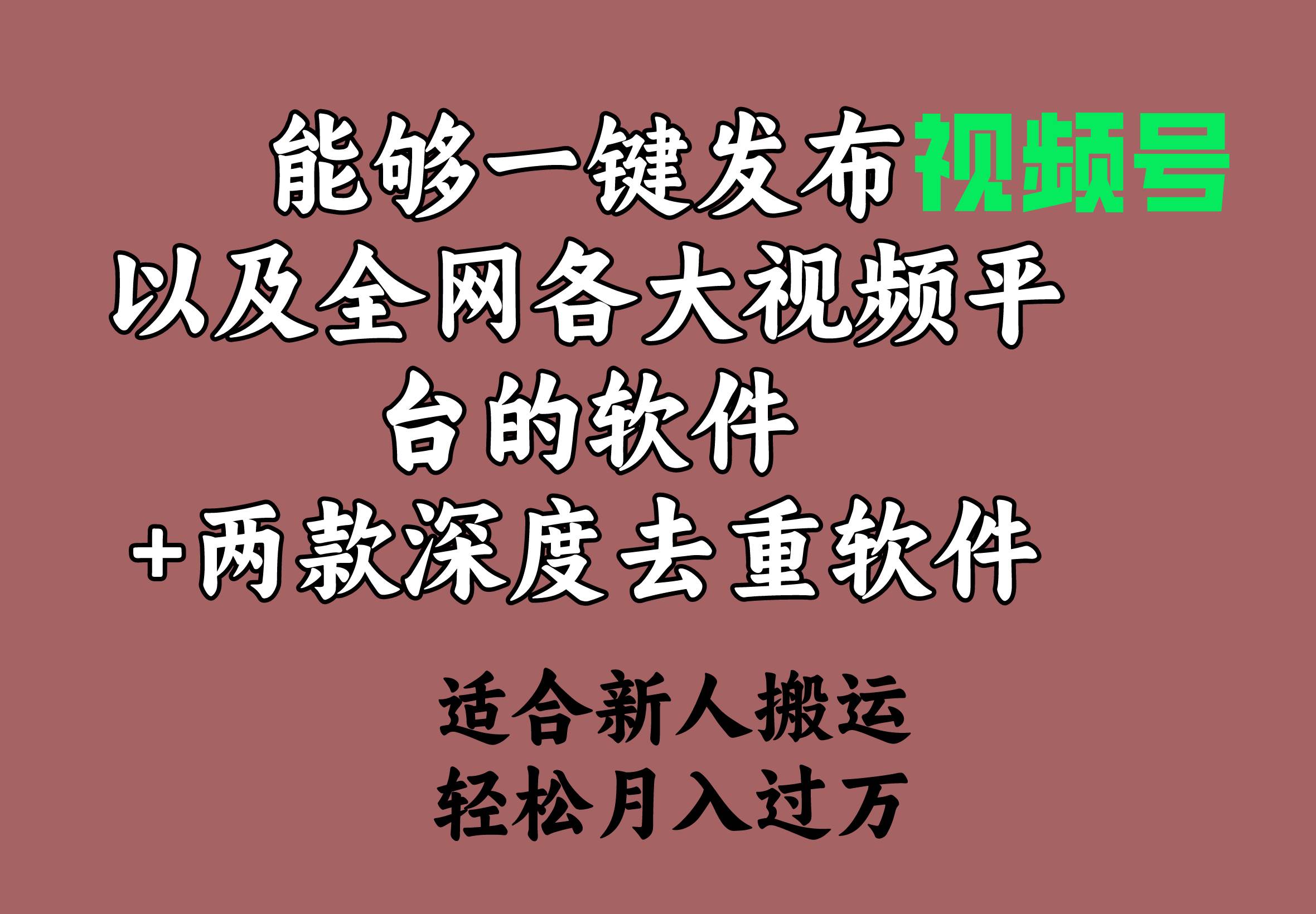 能够一键发布视频号以及全网各大视频平台的软件+两款深度去重软件 适合…-学知网