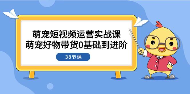 萌宠·短视频运营实战课：萌宠好物带货0基础到进阶（38节课）-学知网