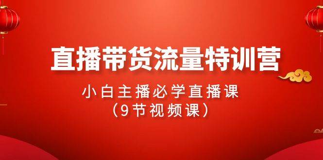 2024直播带货流量特训营，小白主播必学直播课（9节视频课）-学知网