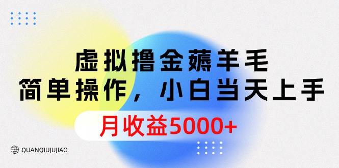 虚拟撸金薅羊毛，简单操作，小白当天上手，月收益5000+-学知网