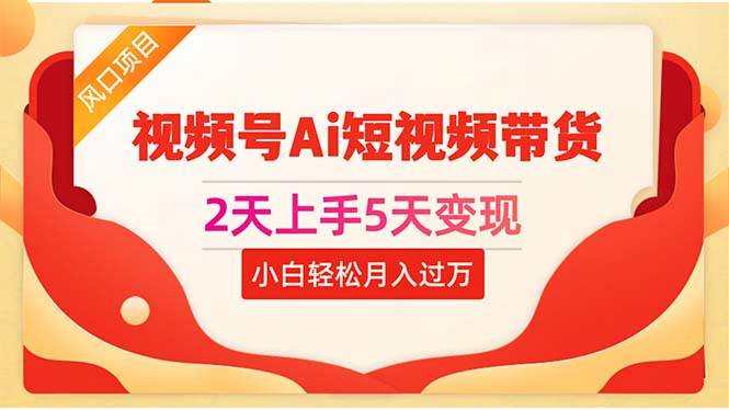 2天上手5天变现视频号Ai短视频带货0粉丝0基础小白轻松月入过万-学知网