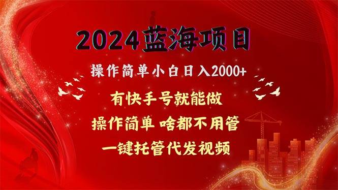 2024蓝海项目，网盘拉新，操作简单小白日入2000+，一键托管代发视频，…-学知网