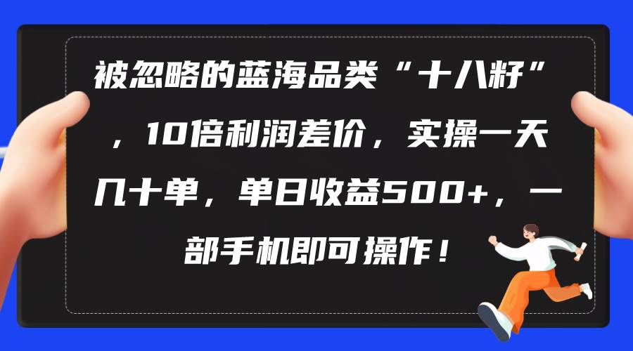 被忽略的蓝海品类“十八籽”，10倍利润差价，实操一天几十单 单日收益500+-学知网