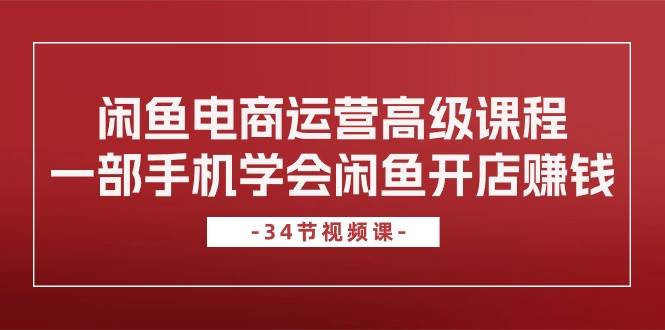 闲鱼电商运营高级课程，一部手机学会闲鱼开店赚钱（34节课）-学知网