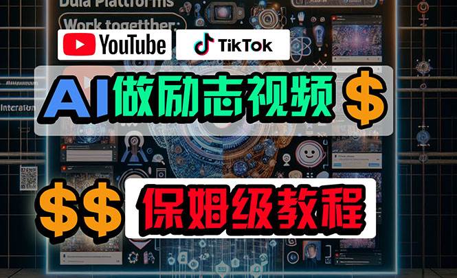 利用AI制作励志视频，在YouTube和TikTok赚钱，小白可做（附工具）-学知网