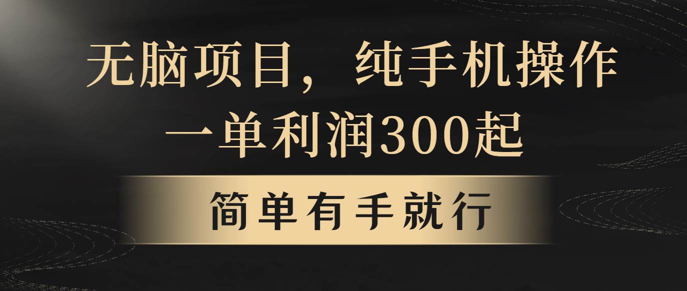 无脑项目，一单几百块，轻松月入5w+，看完就能直接操作-学知网