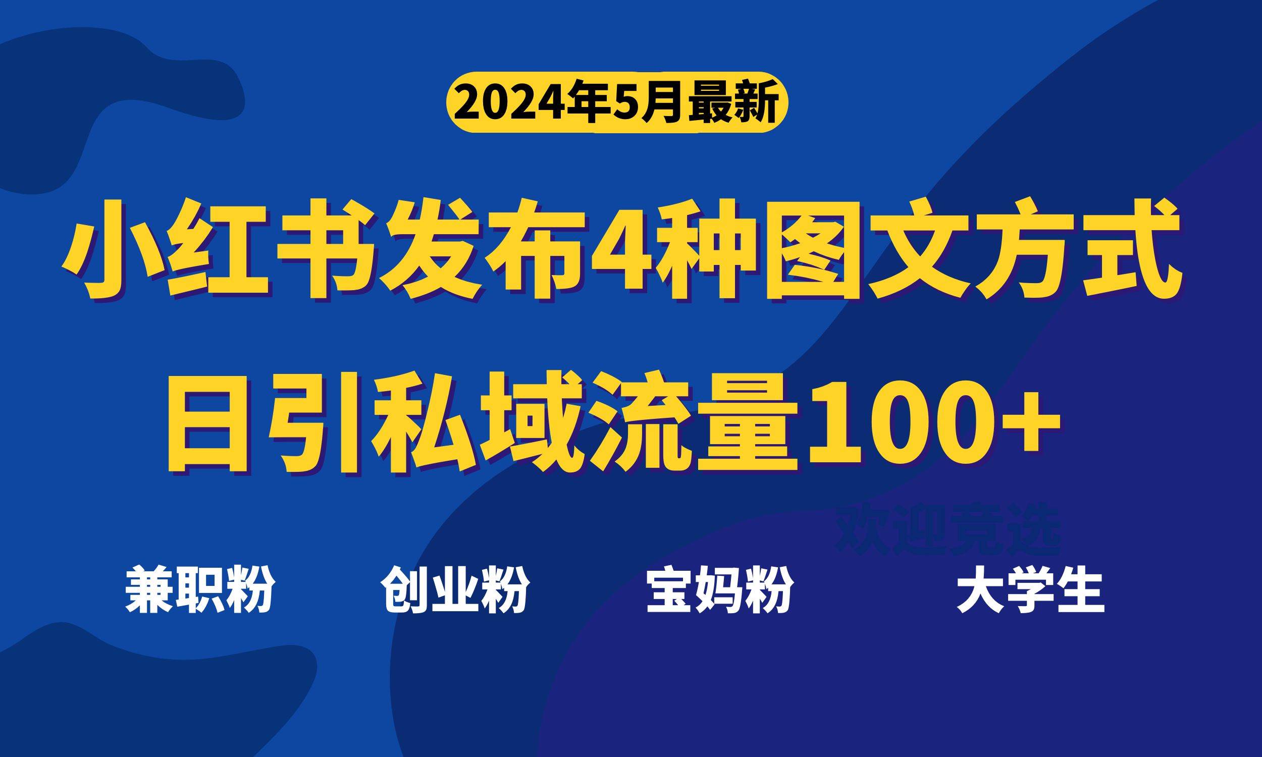 最新小红书发布这四种图文，日引私域流量100+不成问题，-学知网