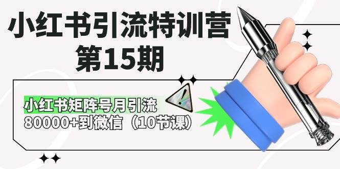 小红书引流特训营-第15期，小红书矩阵号月引流80000+到微信（10节课）-学知网