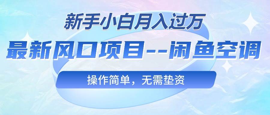 最新风口项目—闲鱼空调，新手小白月入过万，操作简单，无需垫资-学知网