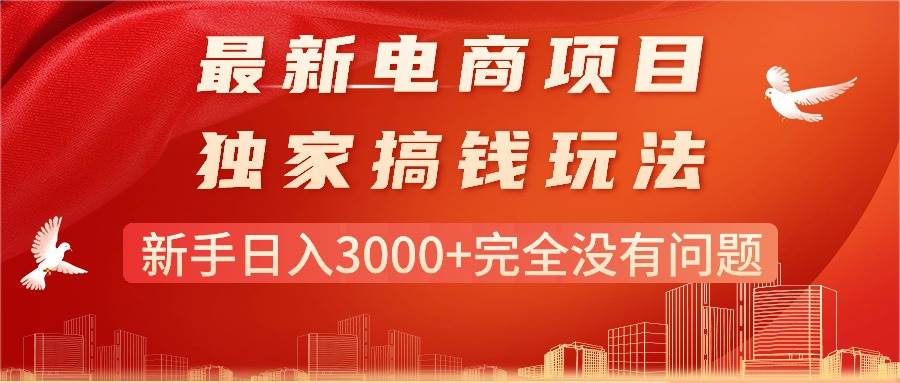 最新电商项目-搞钱玩法，新手日入3000+完全没有问题-学知网