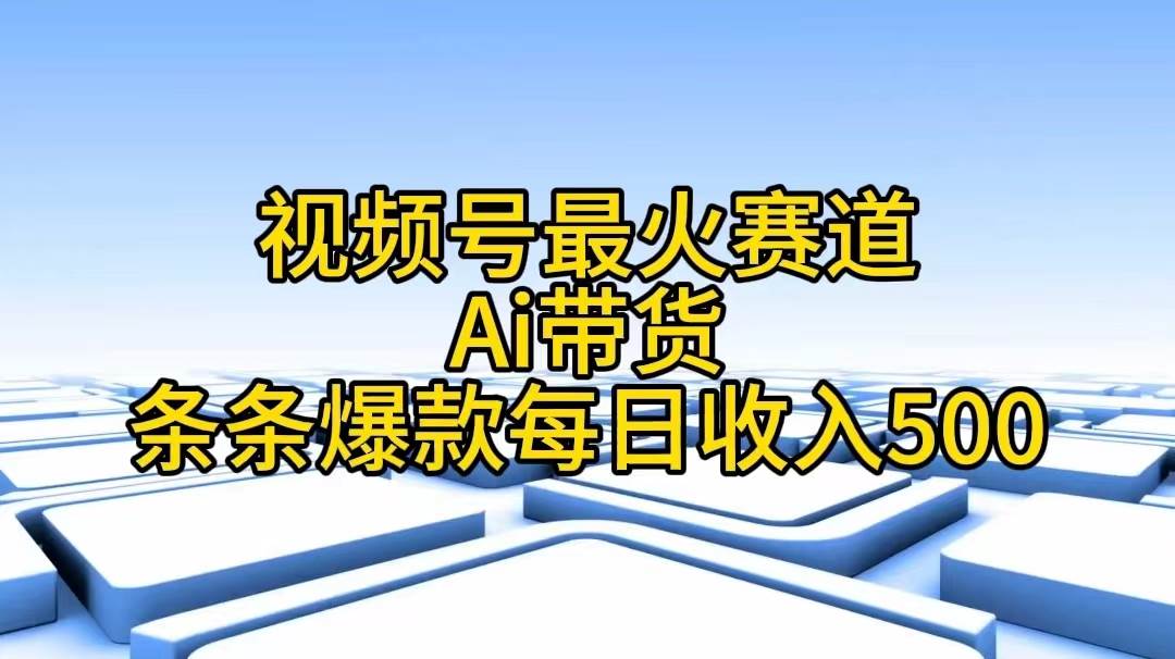 视频号最火赛道——Ai带货条条爆款每日收入500-学知网