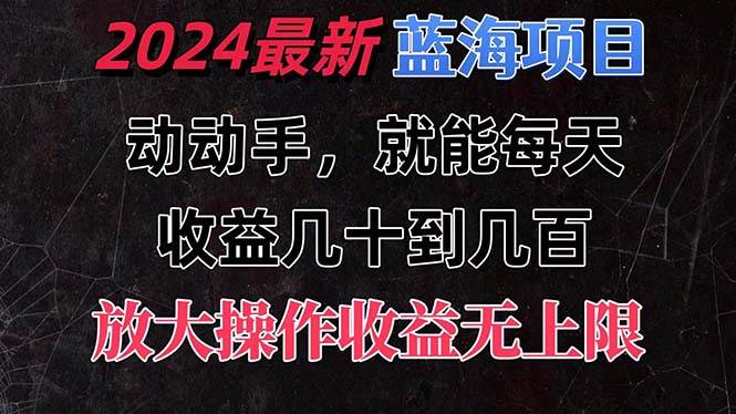 有手就行的2024全新蓝海项目，每天1小时收益几十到几百，可放大操作收…-学知网