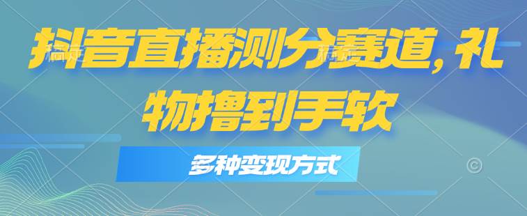 抖音直播测分赛道，多种变现方式，轻松日入1000+-学知网