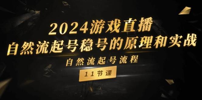 2024游戏直播-自然流起号稳号的原理和实战，自然流起号流程（11节）-学知网