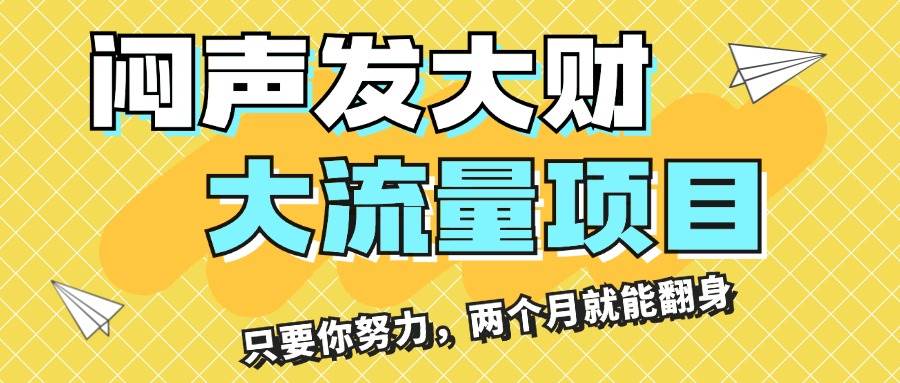 闷声发大财，大流量项目，月收益过3万，只要你努力，两个月就能翻身-学知网