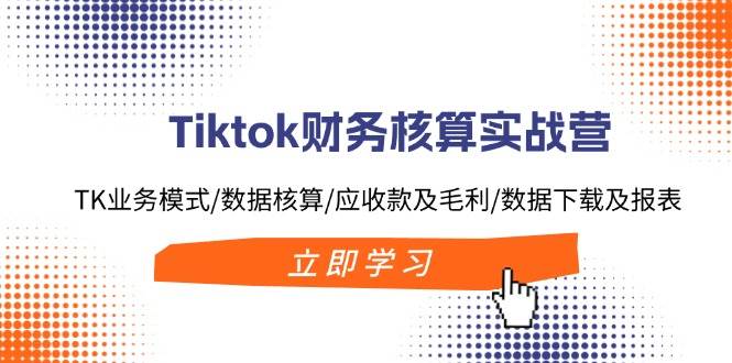 Tiktok财务核算实战营：TK业务模式/数据核算/应收款及毛利/数据下载及报表-学知网