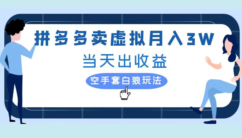 拼多多虚拟项目，单人月入3W+，实操落地项目-学知网