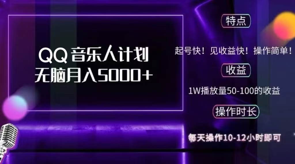 2024 QQ音乐人计划，轻松月入5000+，纯无脑操作，可批量放大操作-学知网