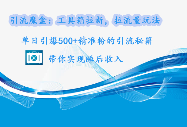 引流魔盒：工具箱拉新，拉流量玩法，单日引爆500+精准粉的引流秘籍，带你实现睡后收入-学知网